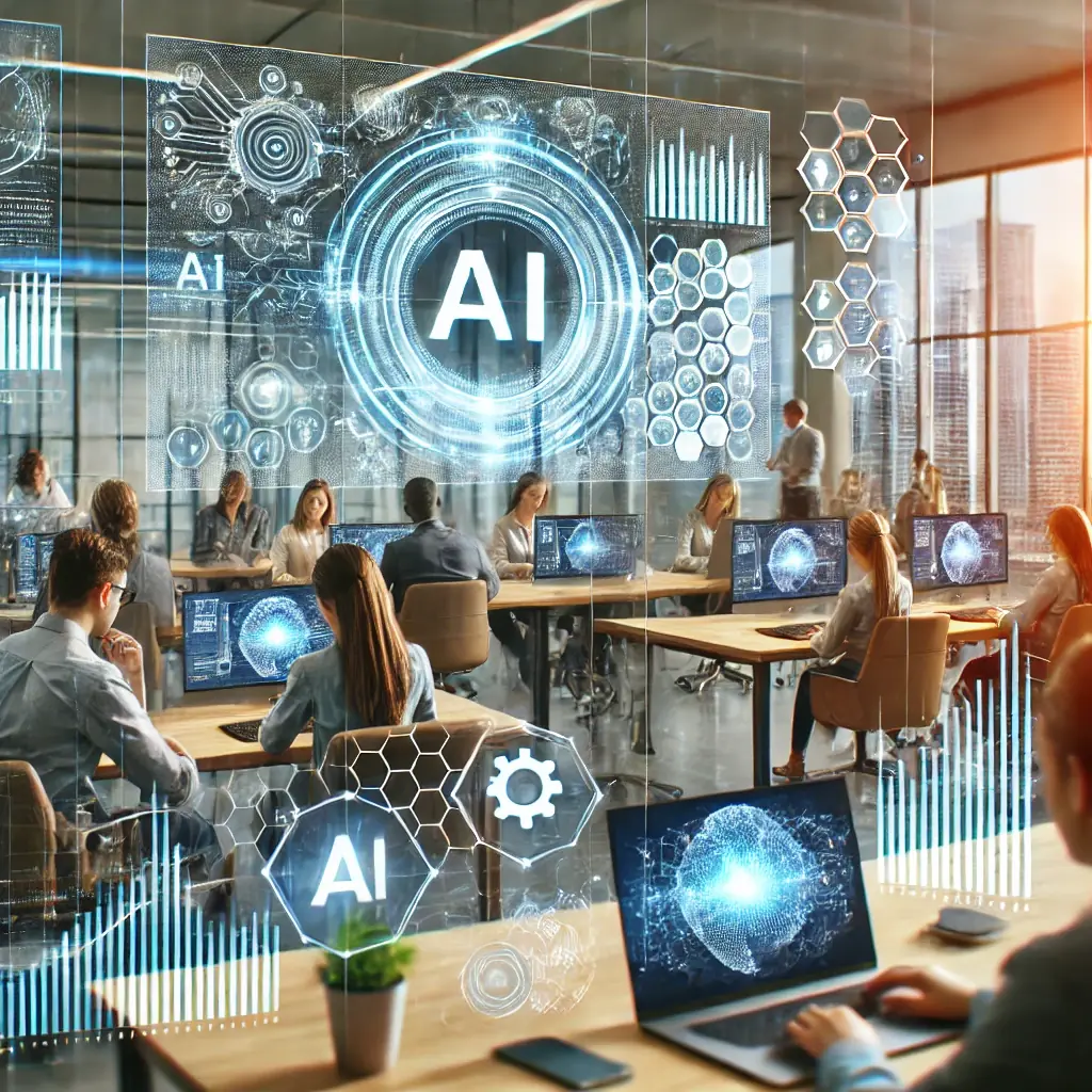 Estudiantes aprendiendo inteligencia artificial